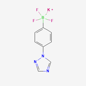 molecular formula C8H6BF3KN3 B13475395 Potassium (4-(1H-1,2,4-triazol-1-yl)phenyl)trifluoroborate 