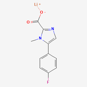 lithium(1+) 5-(4-fluorophenyl)-1-methyl-1H-imidazole-2-carboxylate