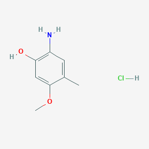 molecular formula C8H12ClNO2 B13475431 2-Amino-5-methoxy-4-methylphenol hydrochloride CAS No. 245737-34-2