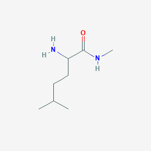 molecular formula C8H18N2O B13475441 2-amino-N,5-dimethylhexanamide 