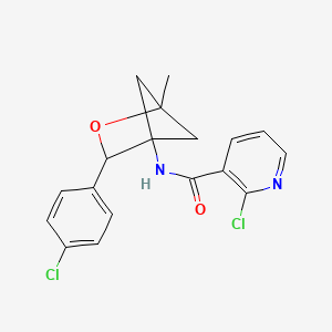 2-chloro-N-[3-(4-chlorophenyl)-1-methyl-2-oxabicyclo[2.1.1]hexan-4-yl]pyridine-3-carboxamide