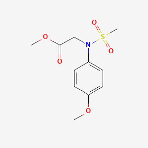B1347545 methyl 2-(4-methoxy-N-methylsulfonylanilino)acetate CAS No. 6198-78-3