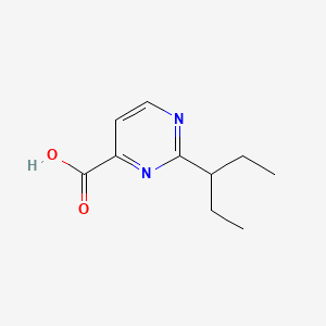 molecular formula C10H14N2O2 B13475483 2-(Pentan-3-yl)pyrimidine-4-carboxylic acid 