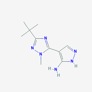 4-(3-(Tert-butyl)-1-methyl-1h-1,2,4-triazol-5-yl)-1h-pyrazol-5-amine