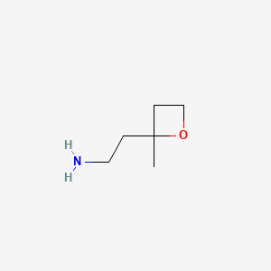 molecular formula C6H13NO B13475503 2-(2-Methyloxetan-2-yl)ethan-1-amine 