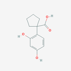 1-(2,4-Dihydroxyphenyl)cyclopentane-1-carboxylic acid