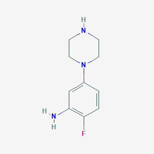 2-Fluoro-5-(piperazin-1-yl)aniline