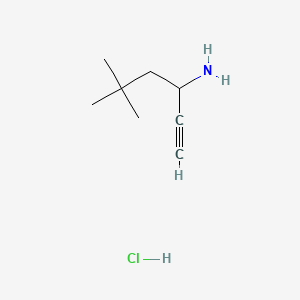 5,5-Dimethylhex-1-yn-3-amine hydrochloride