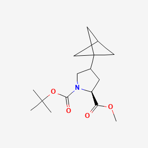 1-tert-butyl 2-methyl (2S)-4-{bicyclo[1.1.1]pentan-1-yl}pyrrolidine-1,2-dicarboxylate