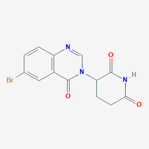 molecular formula C13H10BrN3O3 B13475545 3-(6-bromo-4-oxo-4H-quinazolin-3-yl)-piperidine-2,6-dione 