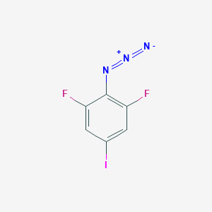 molecular formula C6H2F2IN3 B13475557 2-Azido-1,3-difluoro-5-iodobenzene 