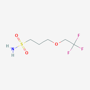 molecular formula C5H10F3NO3S B13475561 3-(2,2,2-Trifluoroethoxy)propane-1-sulfonamide 