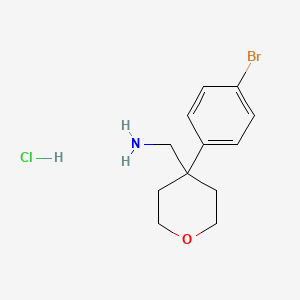 1-[4-(4-Bromophenyl)oxan-4-yl]methanamine hydrochloride