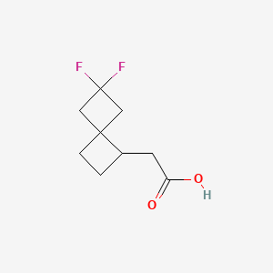 molecular formula C9H12F2O2 B13475572 2-{6,6-Difluorospiro[3.3]heptan-1-yl}acetic acid 