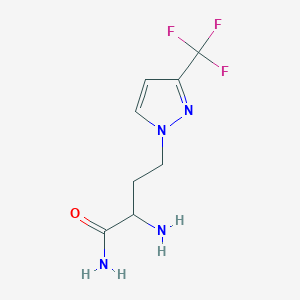 2-Amino-4-(3-(trifluoromethyl)-1h-pyrazol-1-yl)butanamide