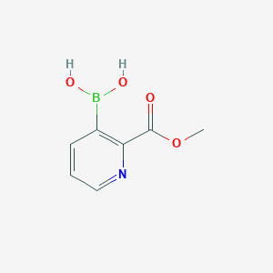 molecular formula C7H8BNO4 B13475582 (2-(Methoxycarbonyl)pyridin-3-yl)boronic acid 