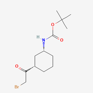 rac-tert-butyl N-[(1R,3S)-3-(2-bromoacetyl)cyclohexyl]carbamate