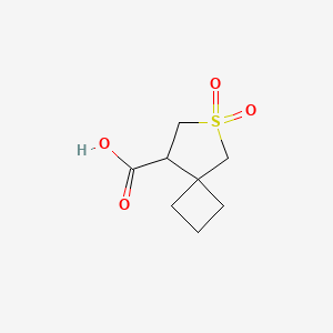 molecular formula C8H12O4S B13475601 6,6-Dioxo-6lambda6-thiaspiro[3.4]octane-8-carboxylic acid 