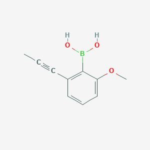 molecular formula C10H11BO3 B13475606 (2-Methoxy-6-(prop-1-yn-1-yl)phenyl)boronic acid 