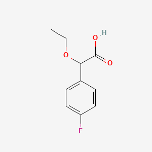 molecular formula C10H11FO3 B13475613 2-Ethoxy-2-(4-fluorophenyl)acetic acid 