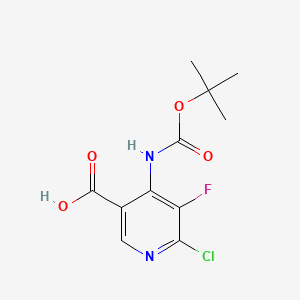 4-((tert-Butoxycarbonyl)amino)-6-chloro-5-fluoronicotinic acid