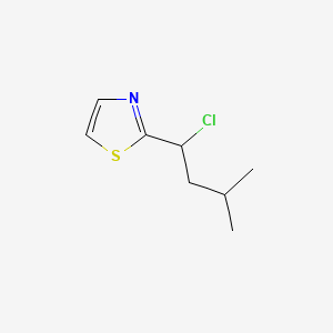 molecular formula C8H12ClNS B13475671 2-(1-Chloro-3-methylbutyl)-1,3-thiazole CAS No. 2289420-37-5