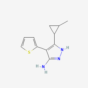 3-(2-Methylcyclopropyl)-4-(thiophen-2-yl)-1h-pyrazol-5-amine