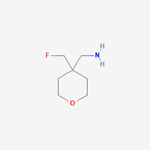 [4-(Fluoromethyl)oxan-4-yl]methanamine