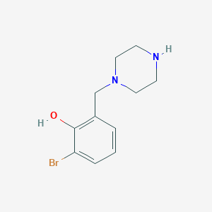 2-Bromo-6-[(piperazin-1-yl)methyl]phenol