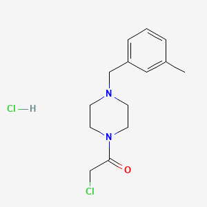 2-Chloro-1-{4-[(3-methylphenyl)methyl]piperazin-1-yl}ethan-1-one hydrochloride