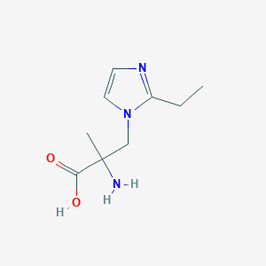 molecular formula C9H15N3O2 B13475750 2-Amino-3-(2-ethyl-1h-imidazol-1-yl)-2-methylpropanoic acid 