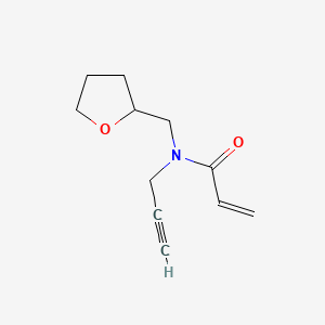 N-[(oxolan-2-yl)methyl]-N-(prop-2-yn-1-yl)prop-2-enamide