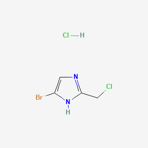 4-bromo-2-(chloromethyl)-1H-imidazole hydrochloride