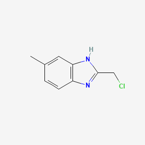 molecular formula C9H9ClN2 B1347579 2-(chloromethyl)-5-methyl-1H-benzimidazole CAS No. 80567-68-6
