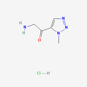 molecular formula C5H9ClN4O B13475790 2-amino-1-(1-methyl-1H-1,2,3-triazol-5-yl)ethan-1-one hydrochloride 