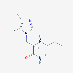 molecular formula C11H20N4O B13475827 3-(4,5-Dimethyl-1h-imidazol-1-yl)-2-(propylamino)propanamide 