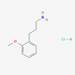 molecular formula C10H16ClNO B13475828 Propylamine, 3-(o-methoxyphenyl)-, hydrochloride CAS No. 100131-86-0