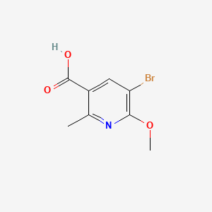 molecular formula C8H8BrNO3 B13475833 5-Bromo-6-methoxy-2-methylpyridine-3-carboxylic acid 