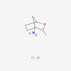 molecular formula C7H14ClNO B13475846 3-Methyl-2-oxabicyclo[2.2.1]heptan-4-aminehydrochloride 