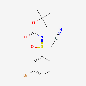 molecular formula C13H15BrN2O3S B13475851 tert-butyl N-[(3-bromophenyl)(cyanomethyl)oxo-lambda6-sulfanylidene]carbamate 