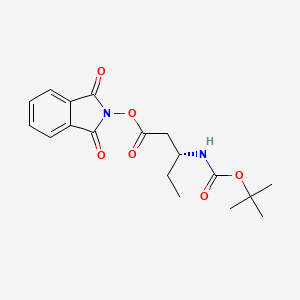 1,3-Dioxoisoindolin-2-yl (R)-3-((tert-butoxycarbonyl)amino)pentanoate