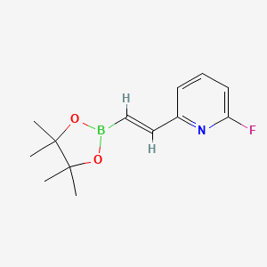 molecular formula C13H17BFNO2 B13475864 2-fluoro-6-[(E)-2-(tetramethyl-1,3,2-dioxaborolan-2-yl)ethenyl]pyridine 