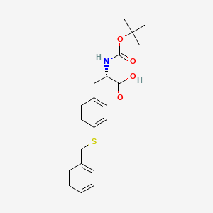 molecular formula C21H25NO4S B13475866 (2S)-3-[4-(benzylsulfanyl)phenyl]-2-{[(tert-butoxy)carbonyl]amino}propanoic acid 