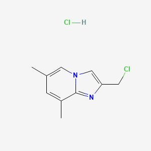 molecular formula C10H12Cl2N2 B13475870 2-(Chloromethyl)-6,8-dimethylimidazo[1,2-a]pyridine hydrochloride 