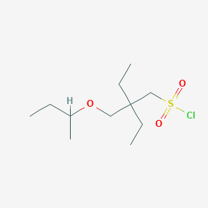 molecular formula C11H23ClO3S B13475905 2-(Sec-butoxymethyl)-2-ethylbutane-1-sulfonyl chloride 