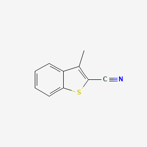 molecular formula C10H7NS B1347591 3-Methylbenzo[b]thiophene-2-carbonitrile CAS No. 3216-49-7