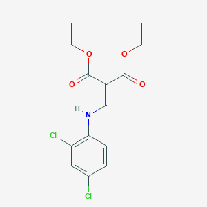 molecular formula C14H15Cl2NO4 B1347594 二乙基{[(2,4-二氯苯基)氨基]亚甲基}丙二酸酯 CAS No. 19056-81-6