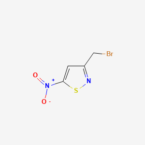 molecular formula C4H3BrN2O2S B13475950 3-(Bromomethyl)-5-nitro-1,2-thiazole 