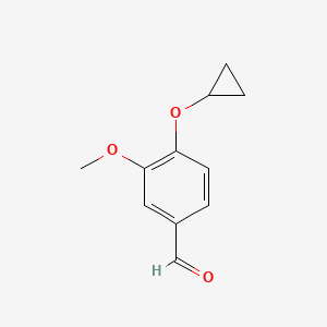 molecular formula C11H12O3 B13475958 4-Cyclopropoxy-3-methoxybenzaldehyde 