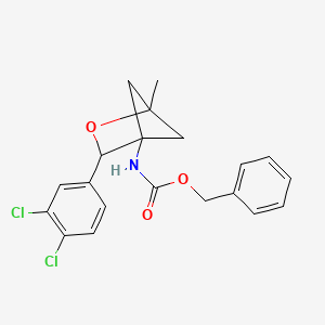 molecular formula C20H19Cl2NO3 B13475967 benzyl N-[3-(3,4-dichlorophenyl)-1-methyl-2-oxabicyclo[2.1.1]hexan-4-yl]carbamate 